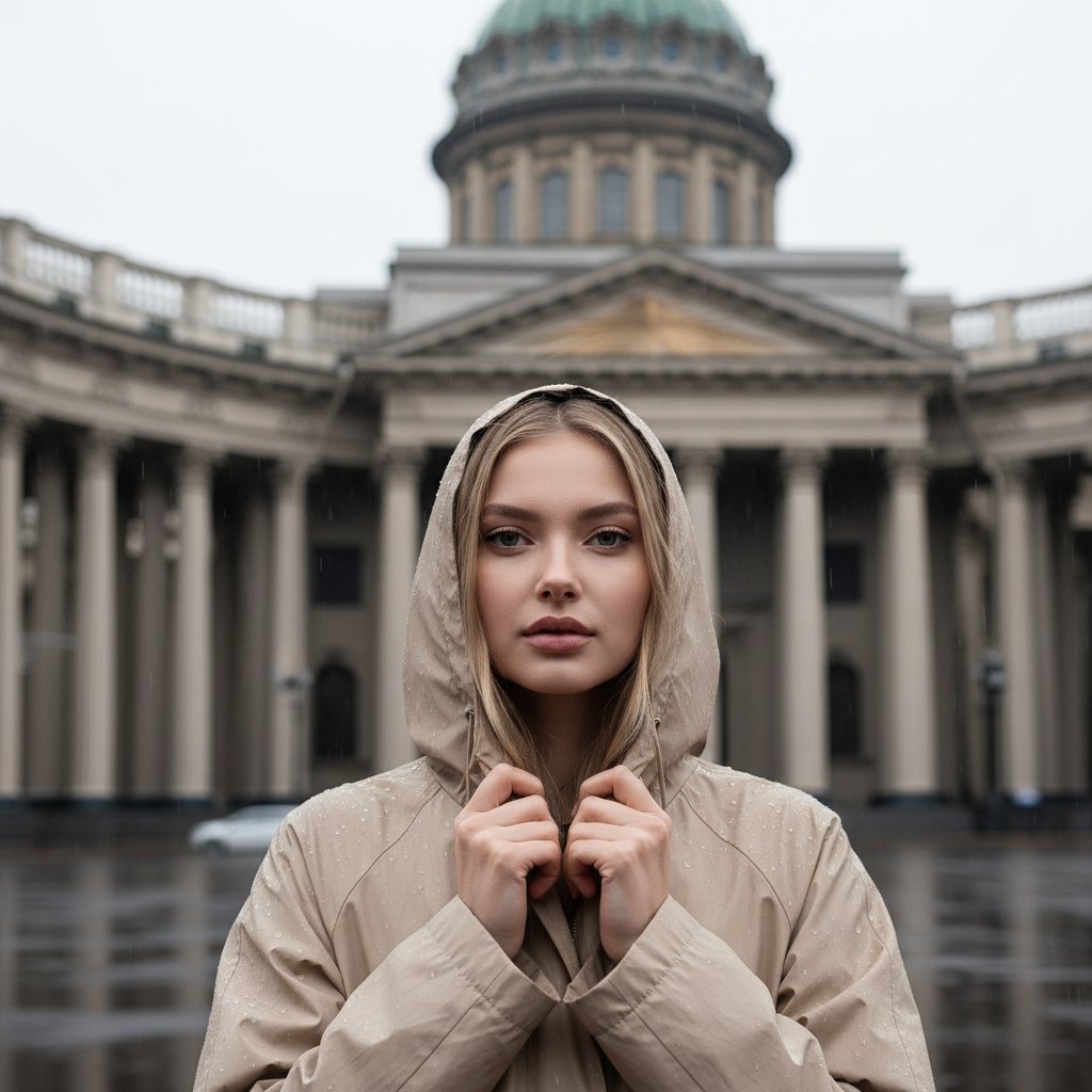 Задумчивая леди у собора