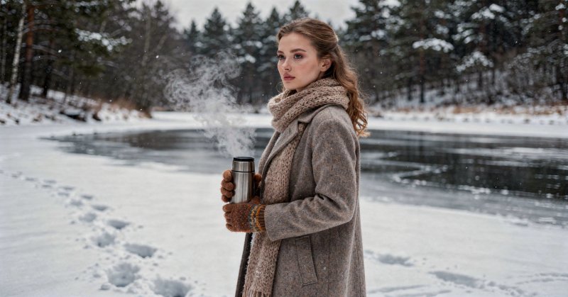 Снежная тишина у озера