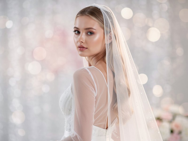 В свадебном платье