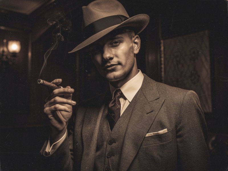 В образе гангстера